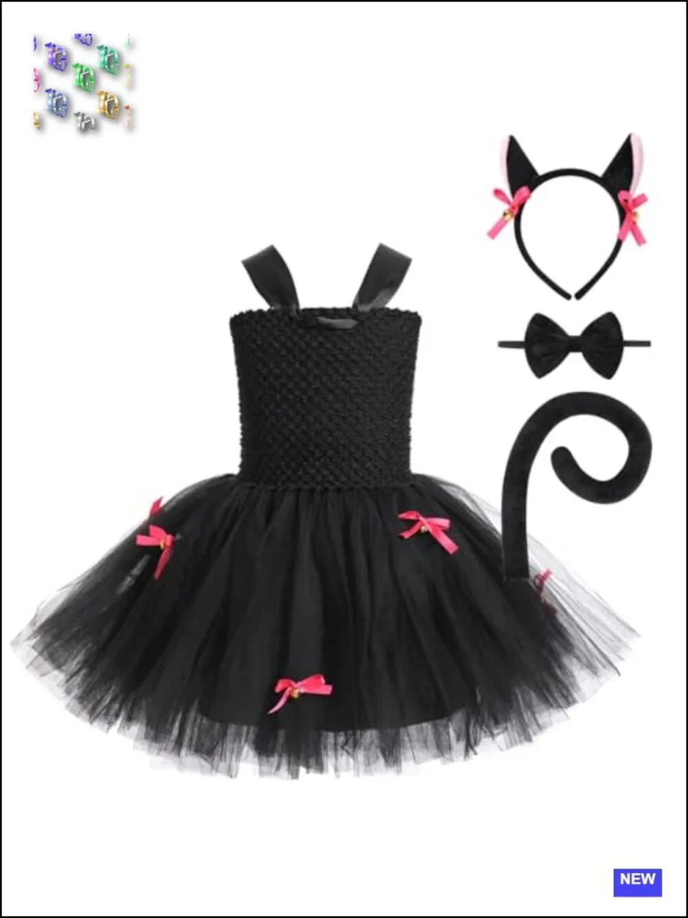Jungle Safari Girls Tutu Costume Dress with Headband and Tail for Halloween